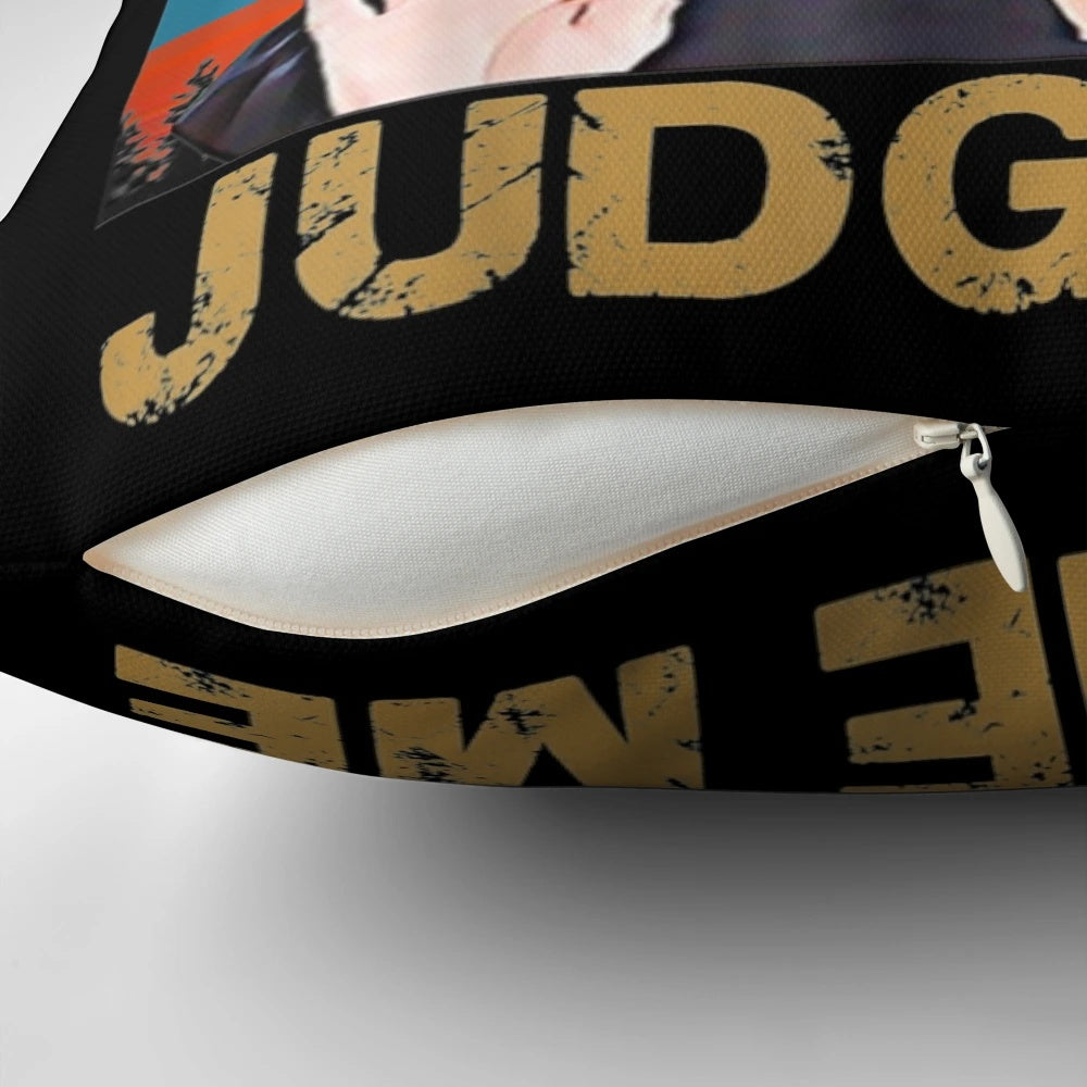 Retro vintage pillow with the text 'Only Judy can judge me