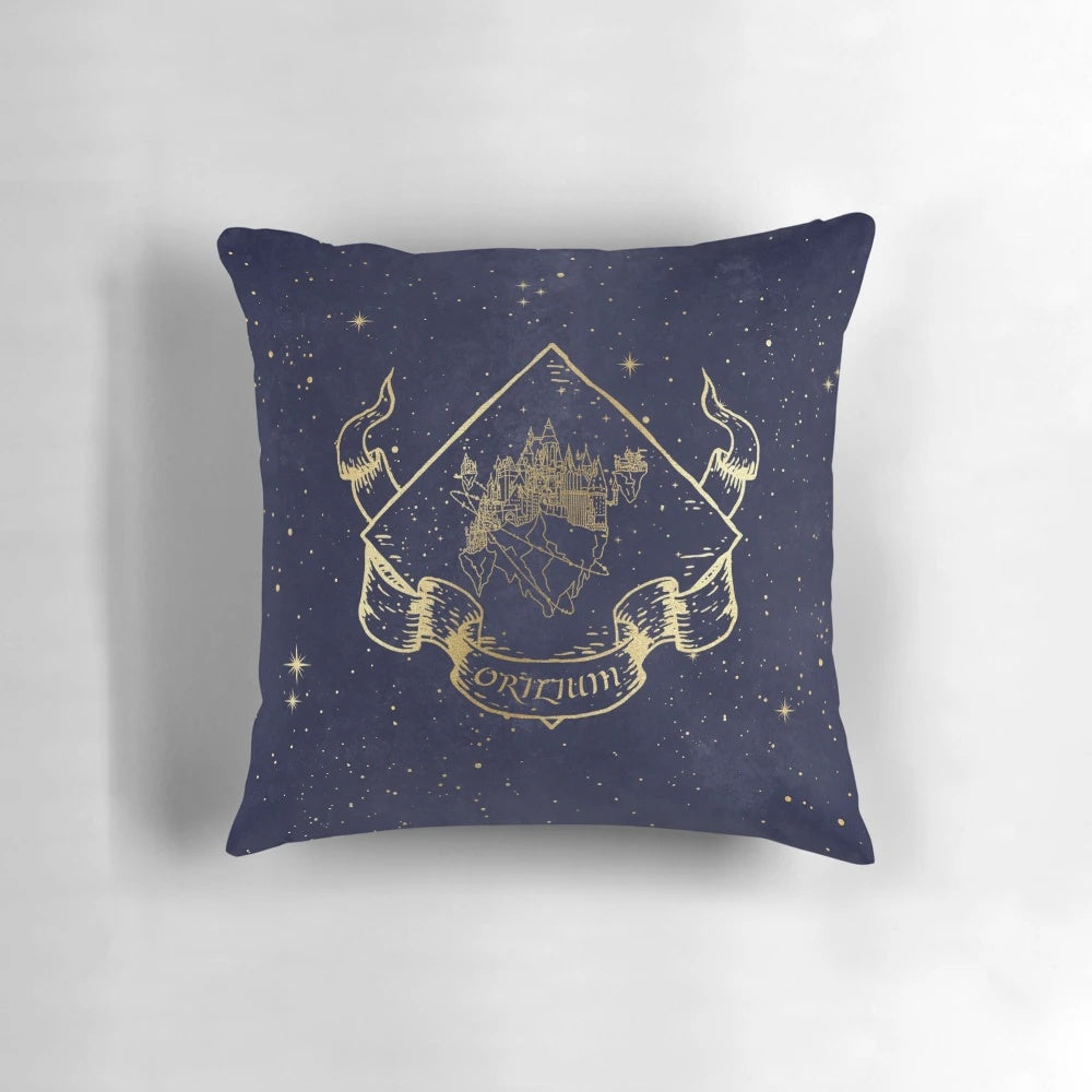 Orilium blue decorative pillow with soft, plush fabric