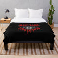Osculum Obcenum plush blanket featuring occult and satanic imagery