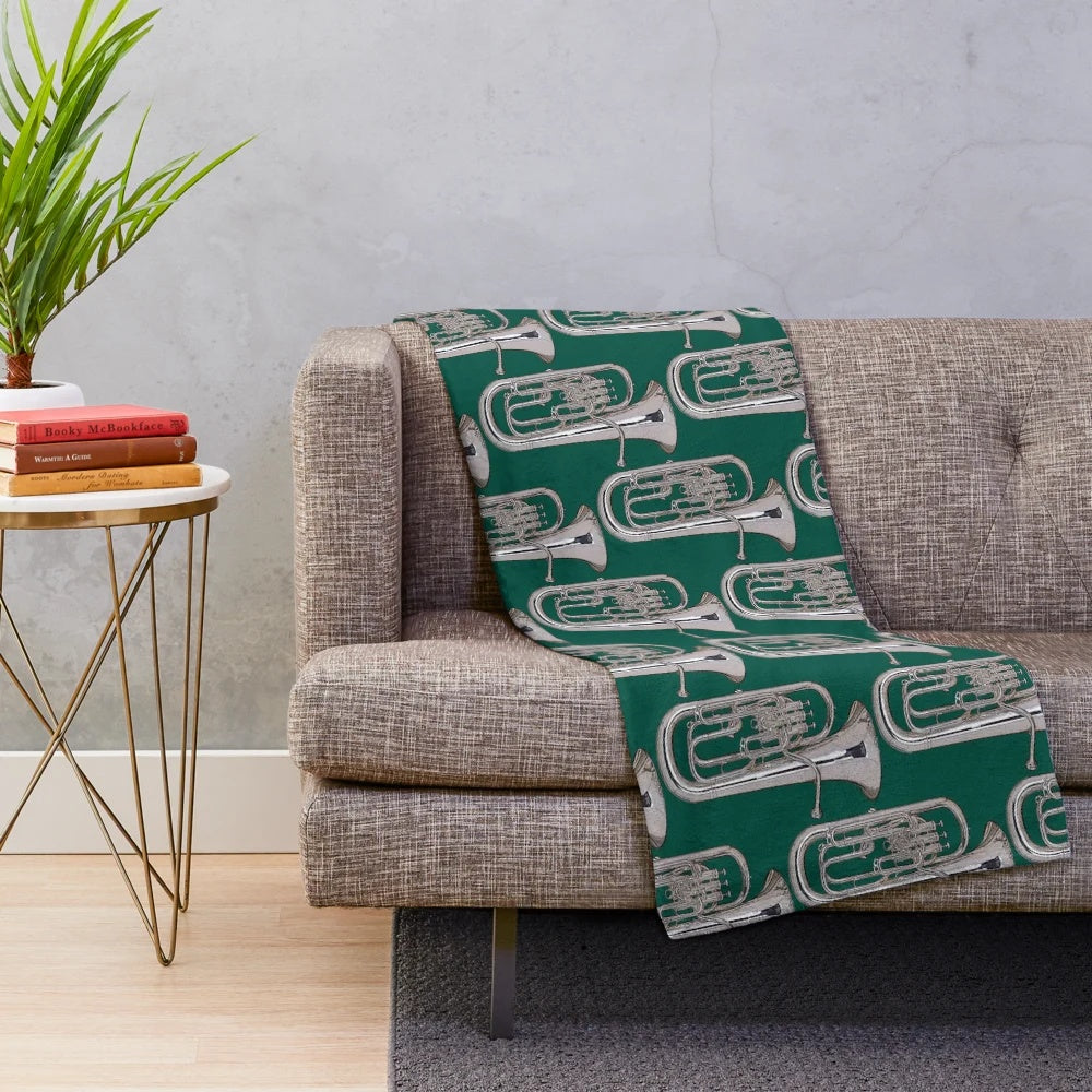 Soft silver euphonium plush blanket