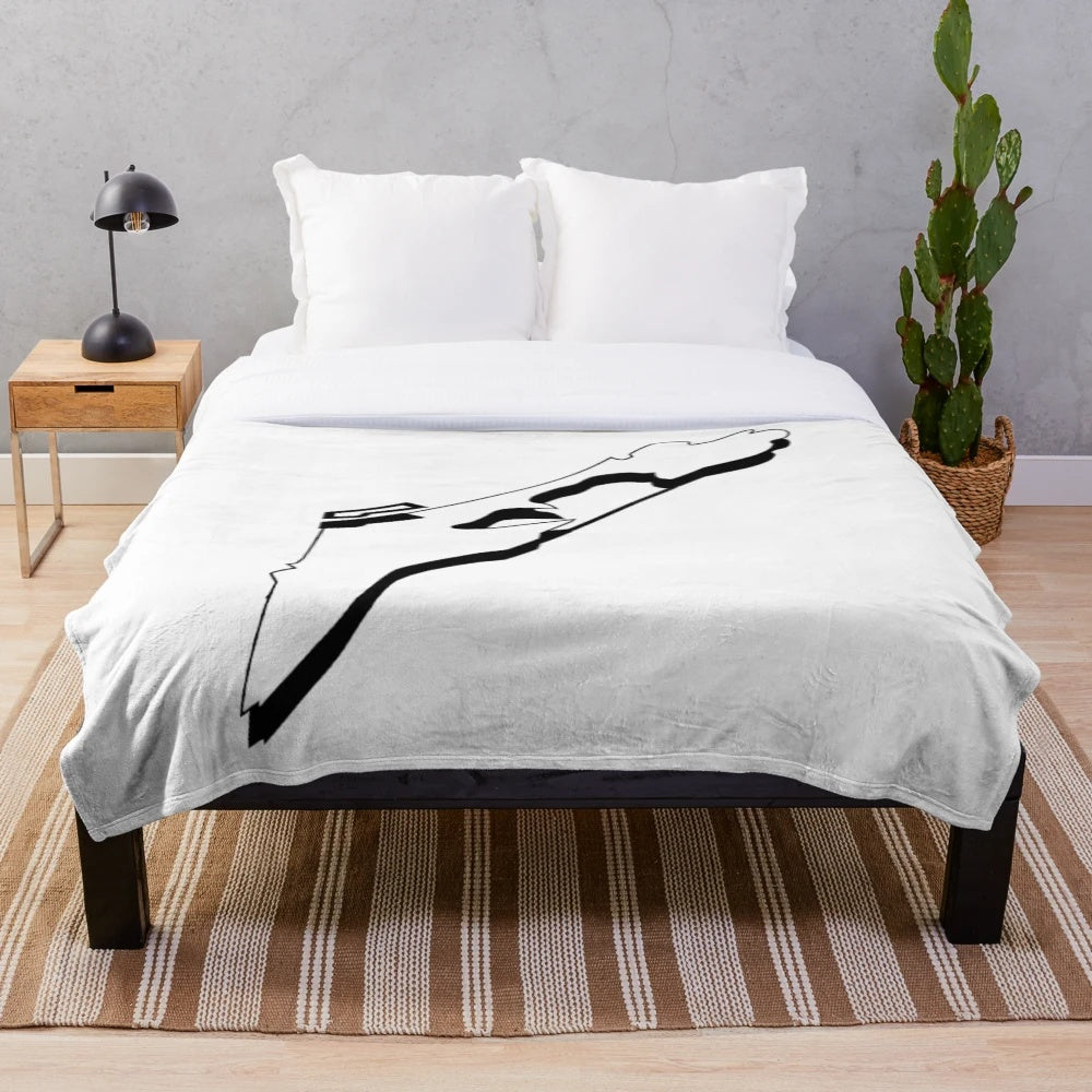 Palestine flag themed plush blanket for home decor and activism