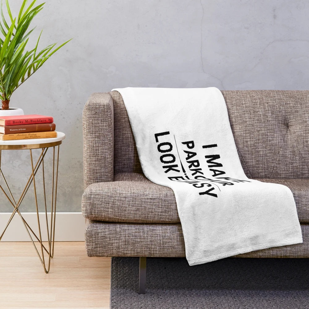 Parkour plush blanket with "I Make Parkour Look Easy" text