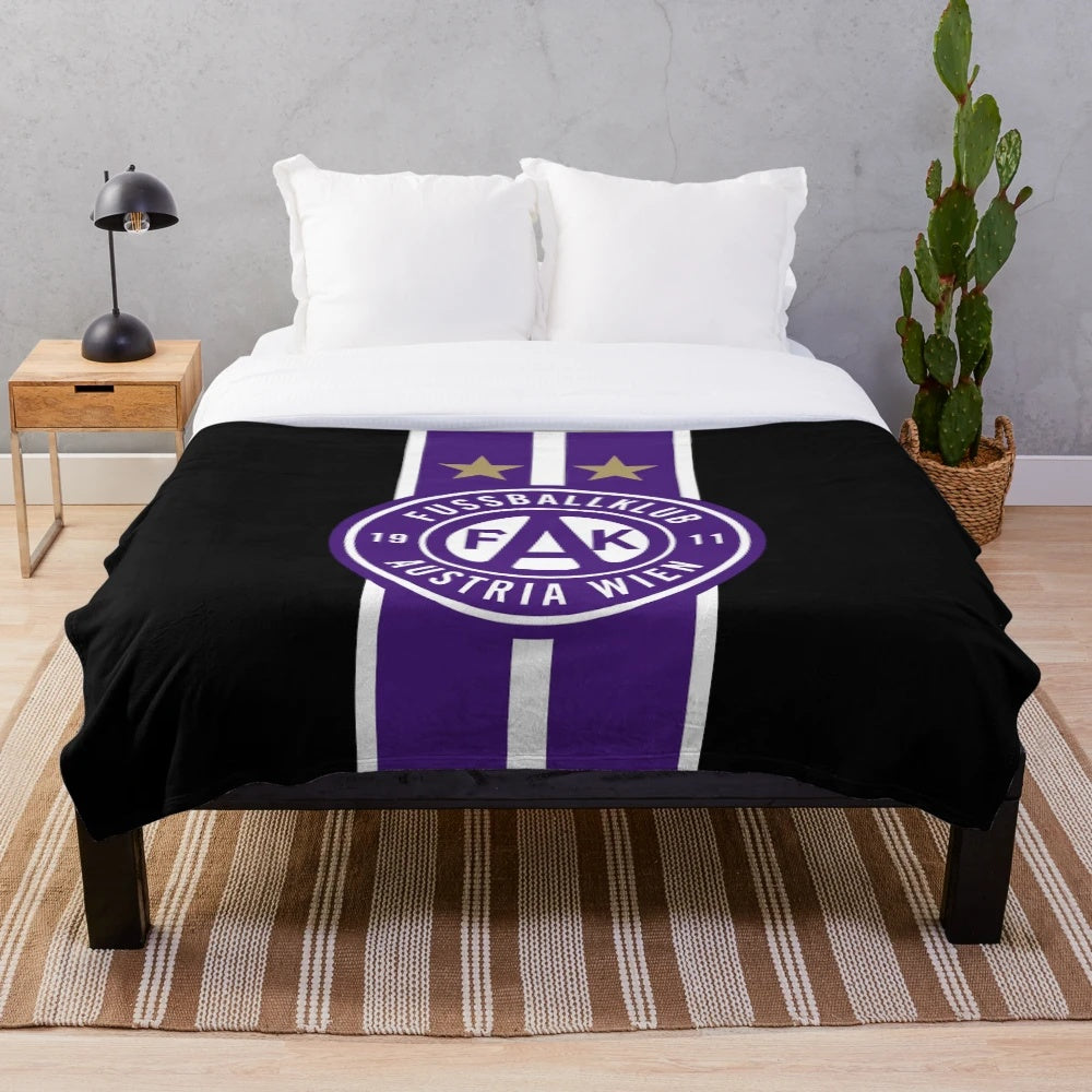 Plush blanket with austria football fans and ultras design