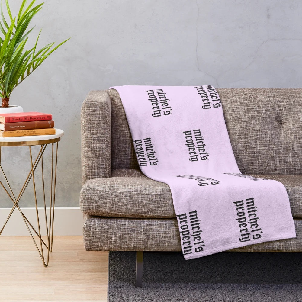 Pastel goth plush blanket with Chase Atlantic's Mitchel's Property aesthetic