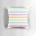 Pastel rainbow stripes decorative pillow, a colorful striped accent pillow for the home