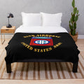 82nd Airborne Division military plush blanket