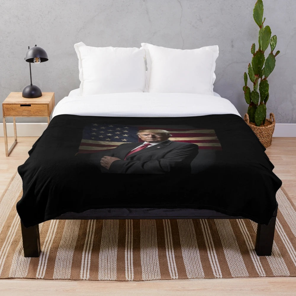Trump President Inspired Plush Blanket