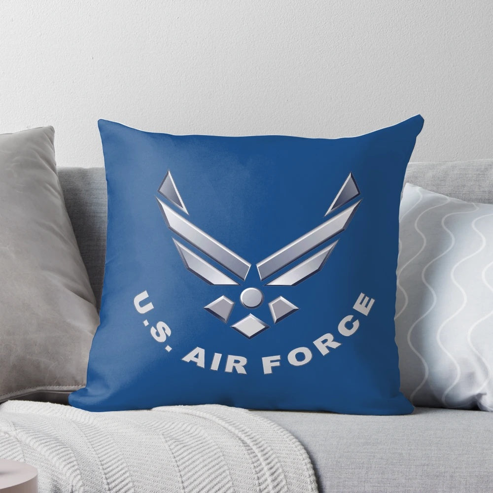 U.S. Air Force Symbol Dark Colors Pillow