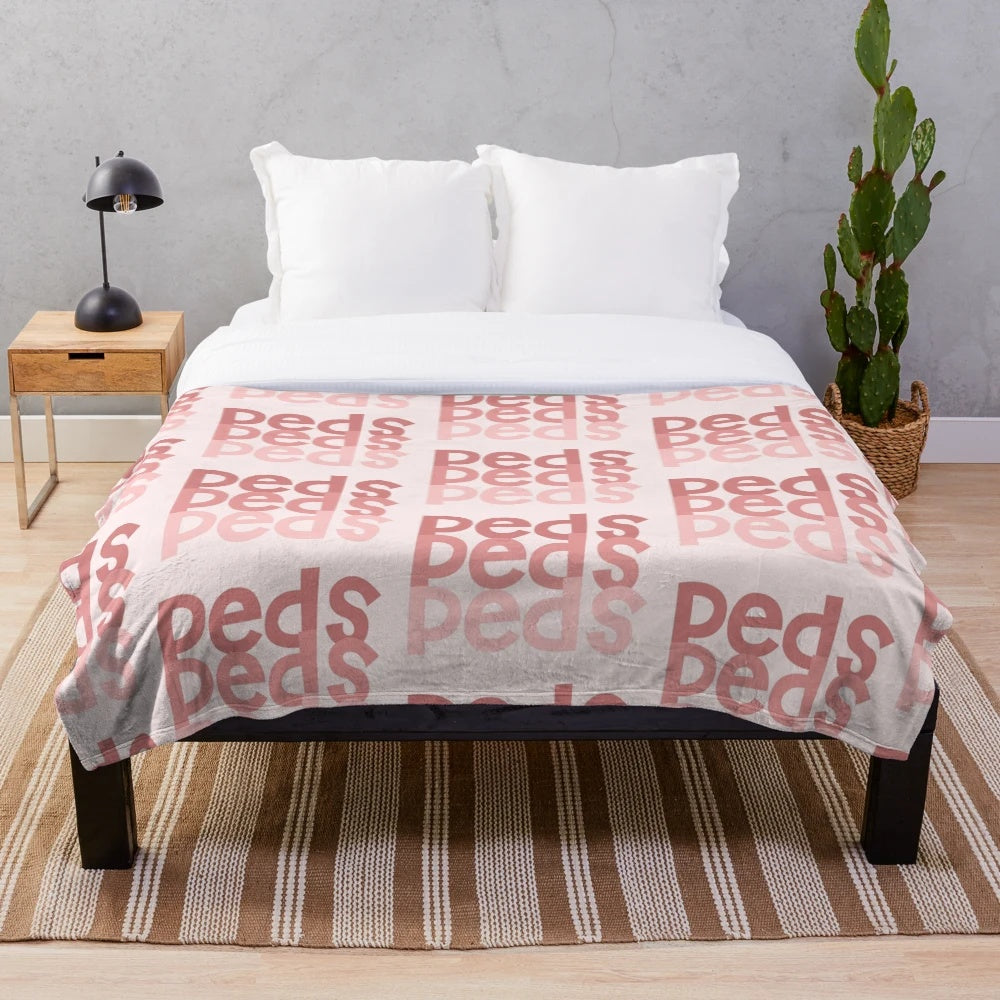 Pediatric occupational therapy plush blanket with floral design
