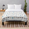 A plush blanket featuring a snare drum percussion pattern design for drummers and music lovers