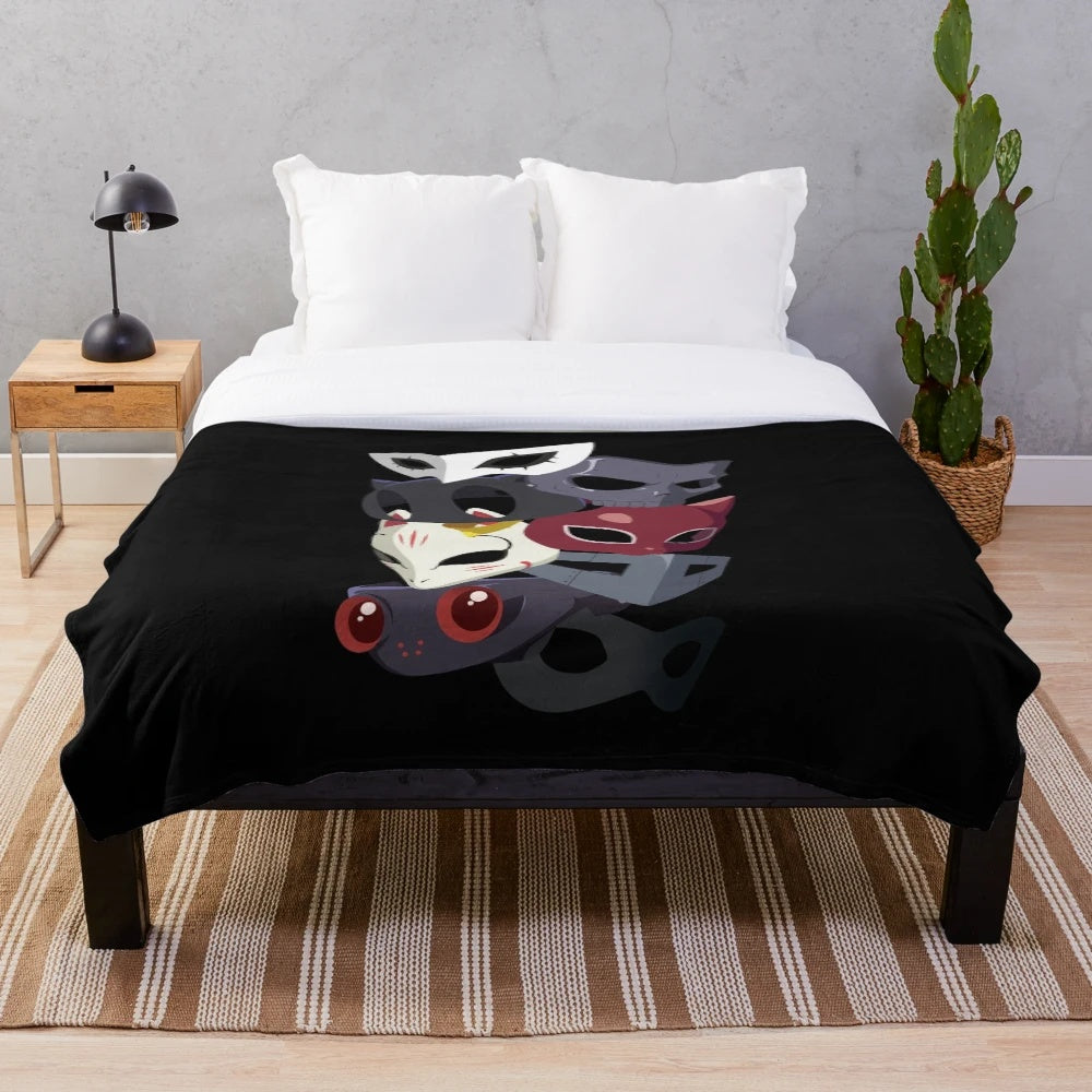 Persona 5 inspired plush blanket featuring the Phantom Thieves characters