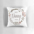 Personalized nanny pillow with "Best Nanny Ever" text