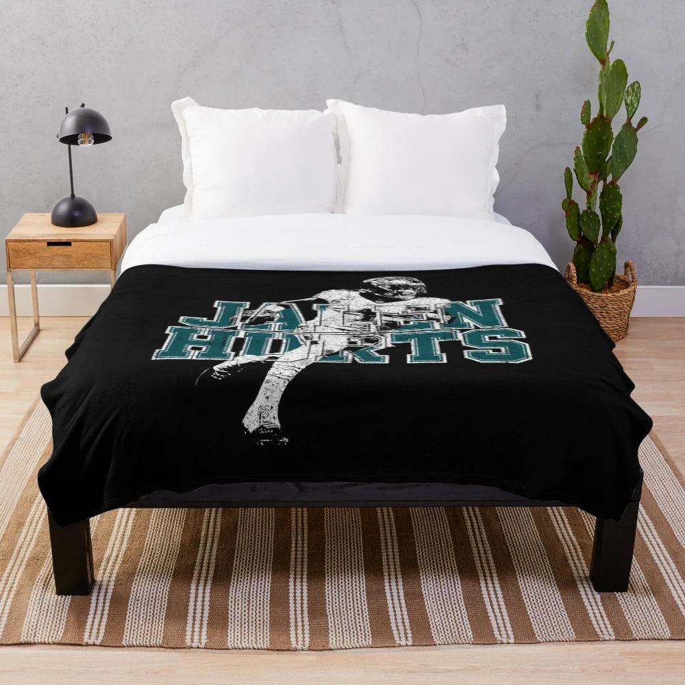 Jalen Hurts Plush Blanket for Philadelphia Football Fans