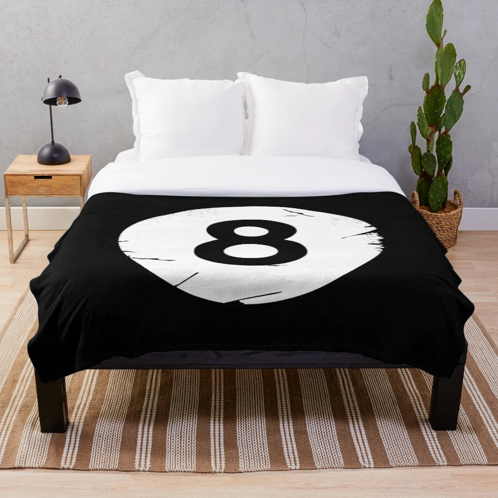 Plush 8 ball billiards pool blanket