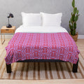 Chinese wedding symbol 囍 plush blanket for cultural and vintage home decor