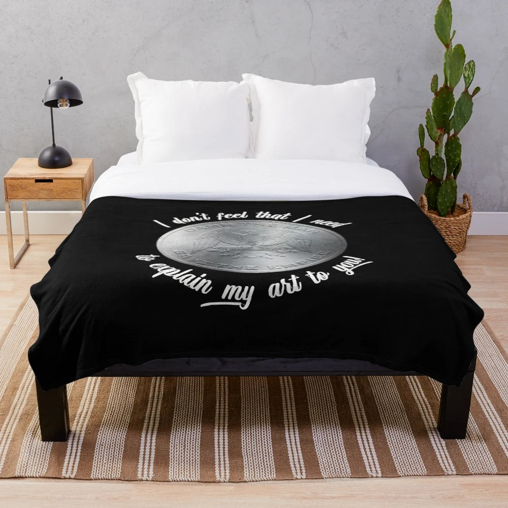 Plush blanket with movie quote from 90s cult classic film "Empire Records