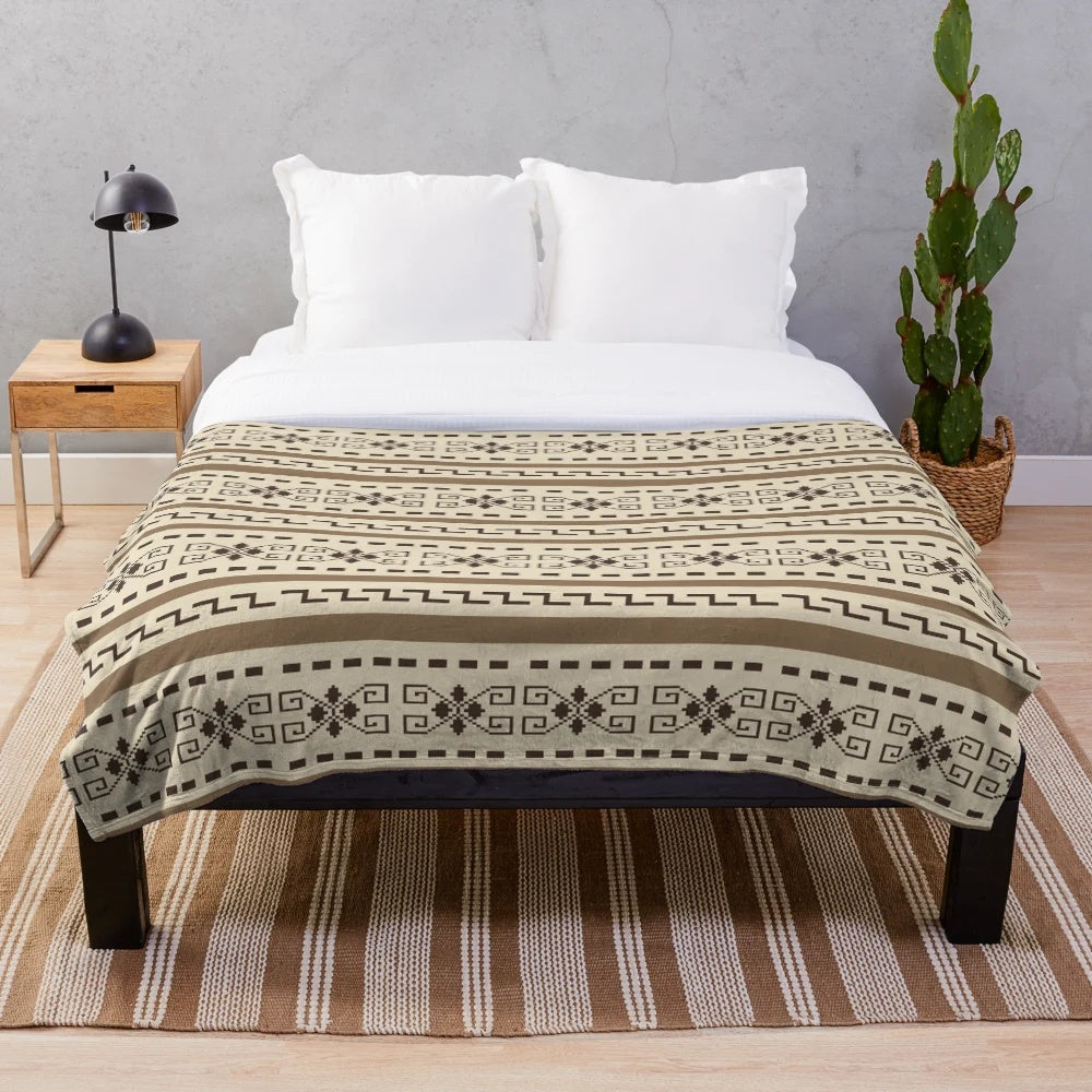 The Big Lebowski Plush Blanket with the Dude's Iconic Cardigan Pattern