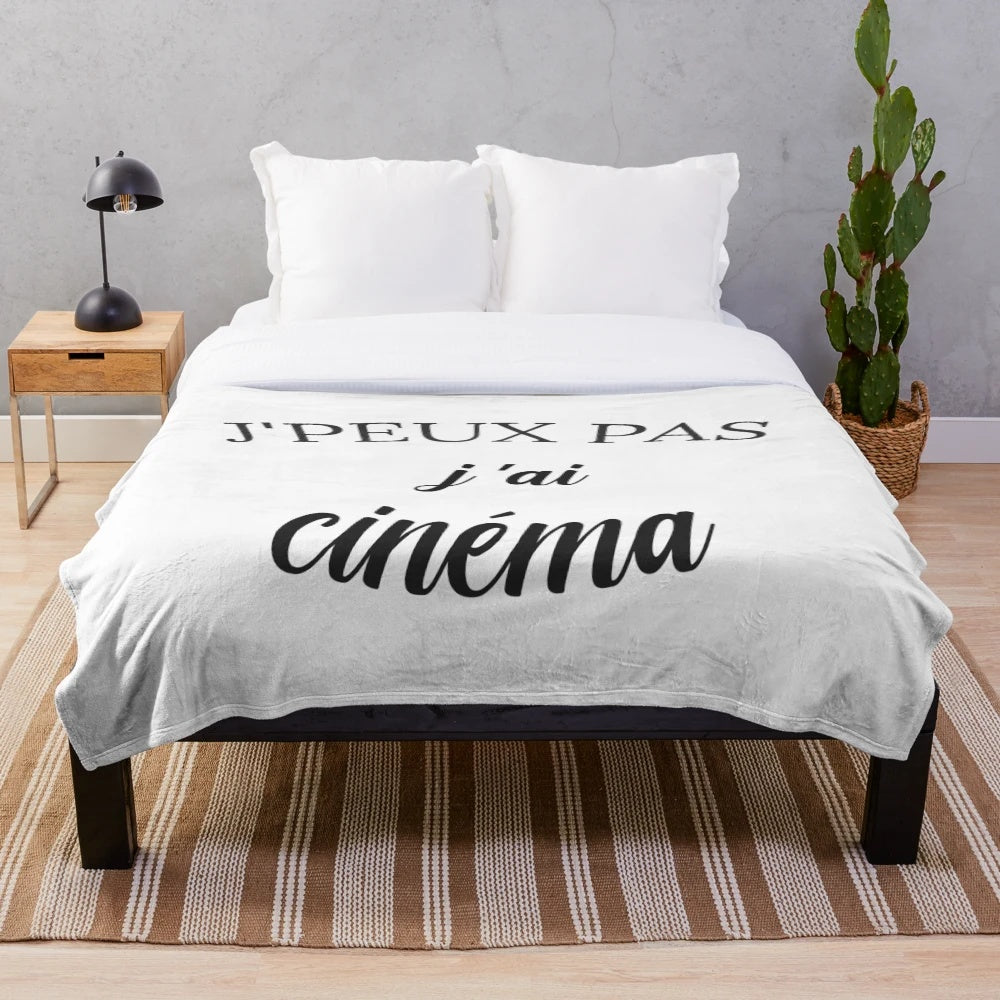 Plush blanket for cinema enthusiasts and movie lovers
