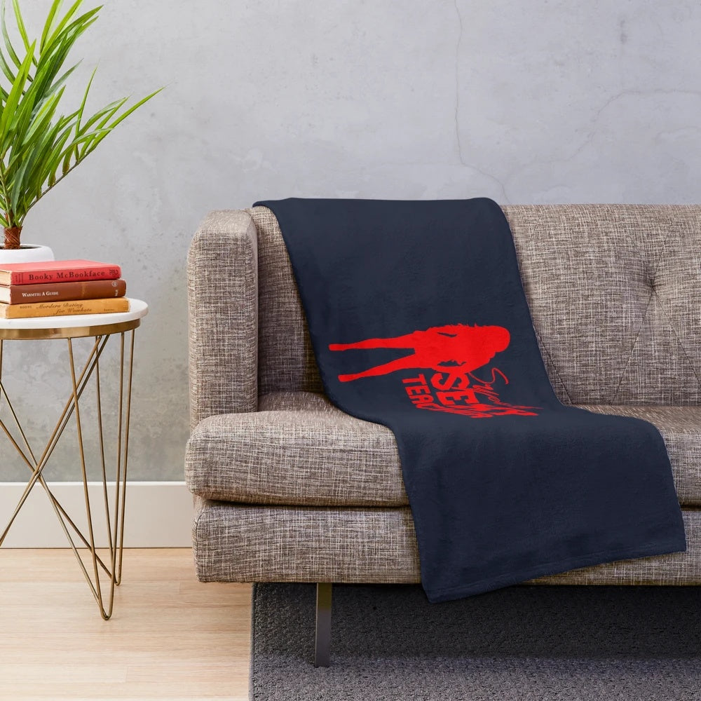 Plush blanket featuring a super sexy teacher design