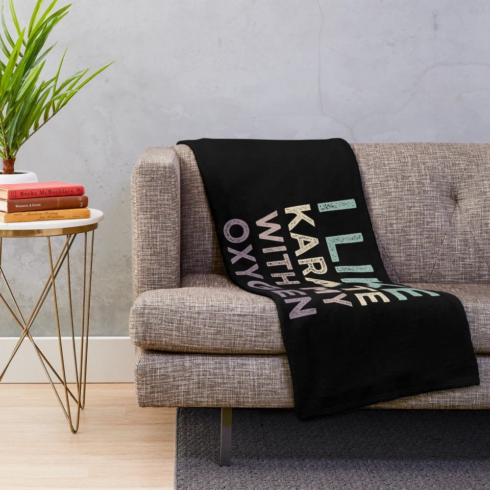Karate-themed plush blanket with oxygen inspired design