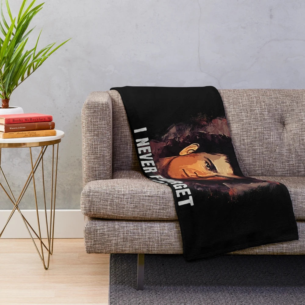 Plush blanket inspired by Mel Gibson's Martin Riggs character from the Lethal Weapon movies