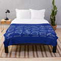F1 Race Track Stencil Design Plush Blanket
