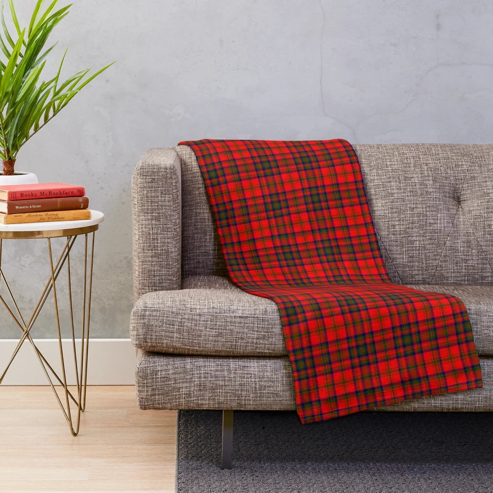 Soft and cozy plaid blanket featuring the Clan Matheson tartan pattern