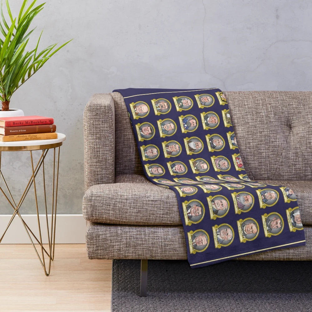 Presidents of the United States plush blanket featuring a detailed portrait design
