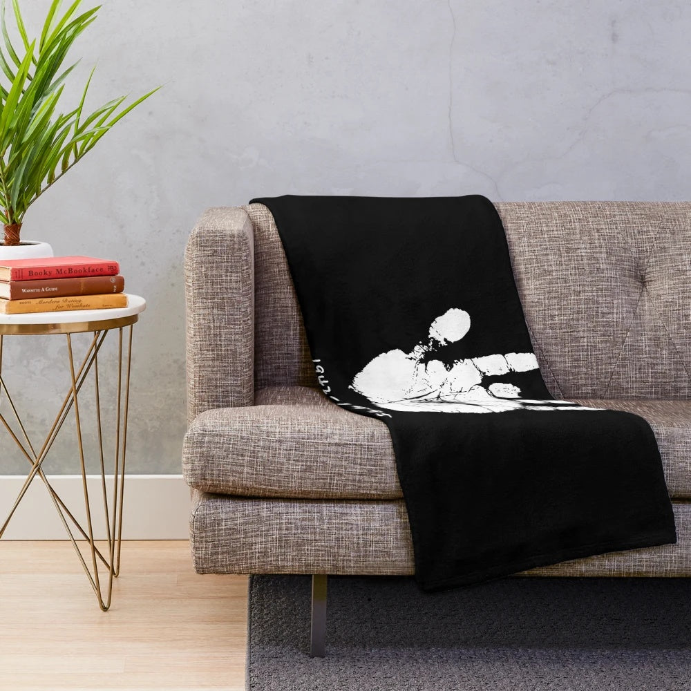 Plush blanket featuring a hand print design inspired by Jerry Garcia and the Grateful Dead