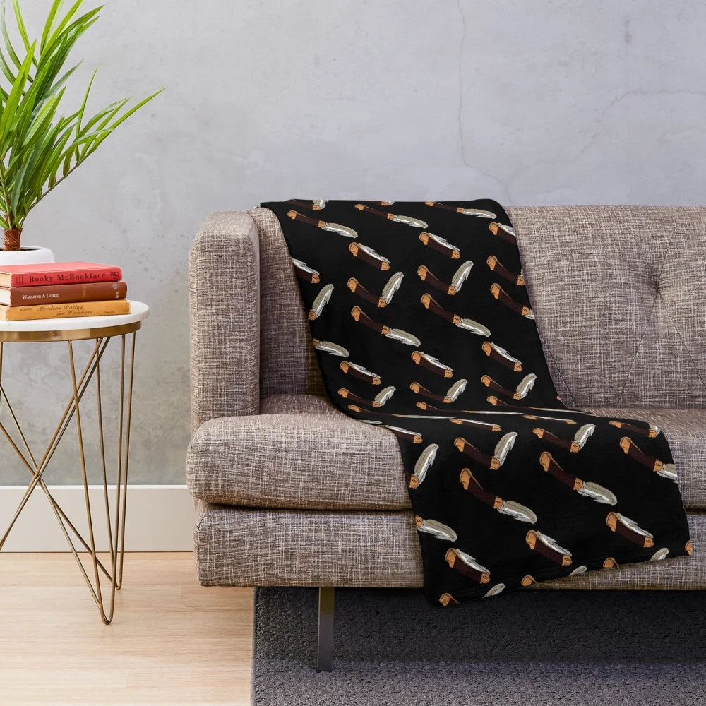 Razors-themed plush blanket with abstract, fantasy-inspired design