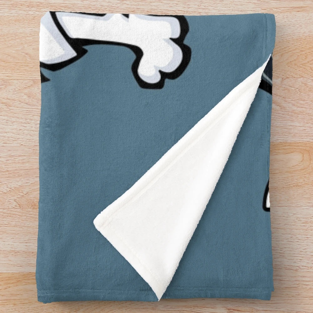 Blue merle border collie dog print plush blanket