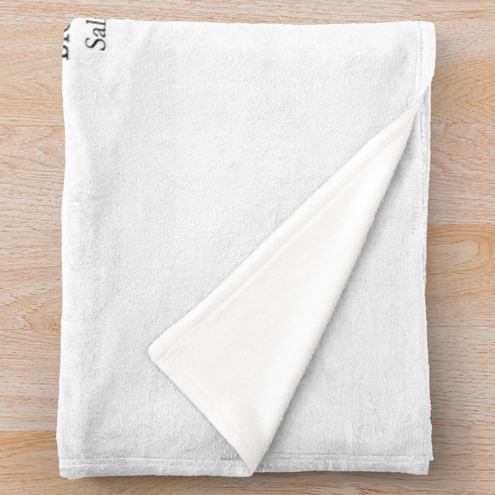 Plush blanket featuring a realistic watercolor painting of a brown trout