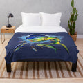 Mahi-Mahi plush blanket with realistic marine animal design