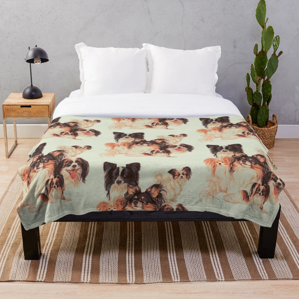 Papillon Montage Plush Blanket