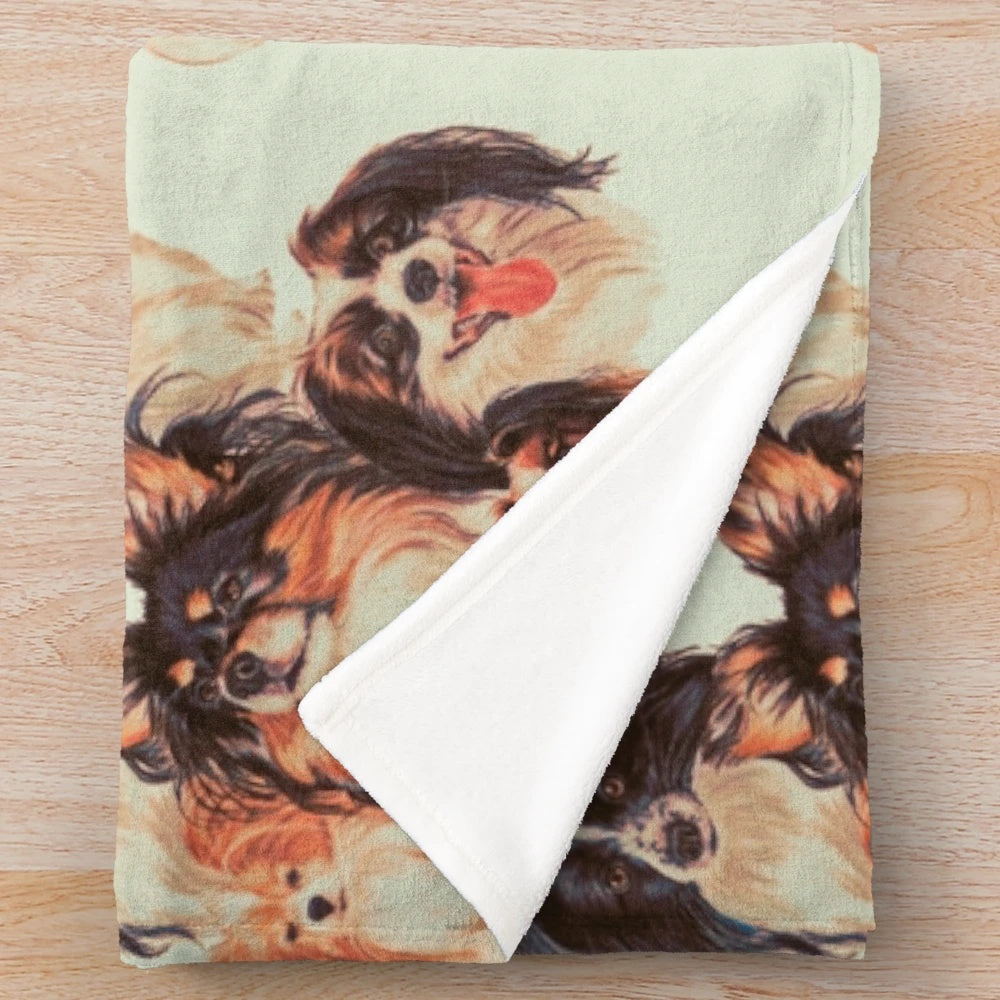 Papillon Montage Plush Blanket