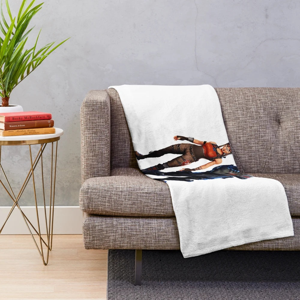 Renegade Raider-inspired plush blanket for Fortnite fans
