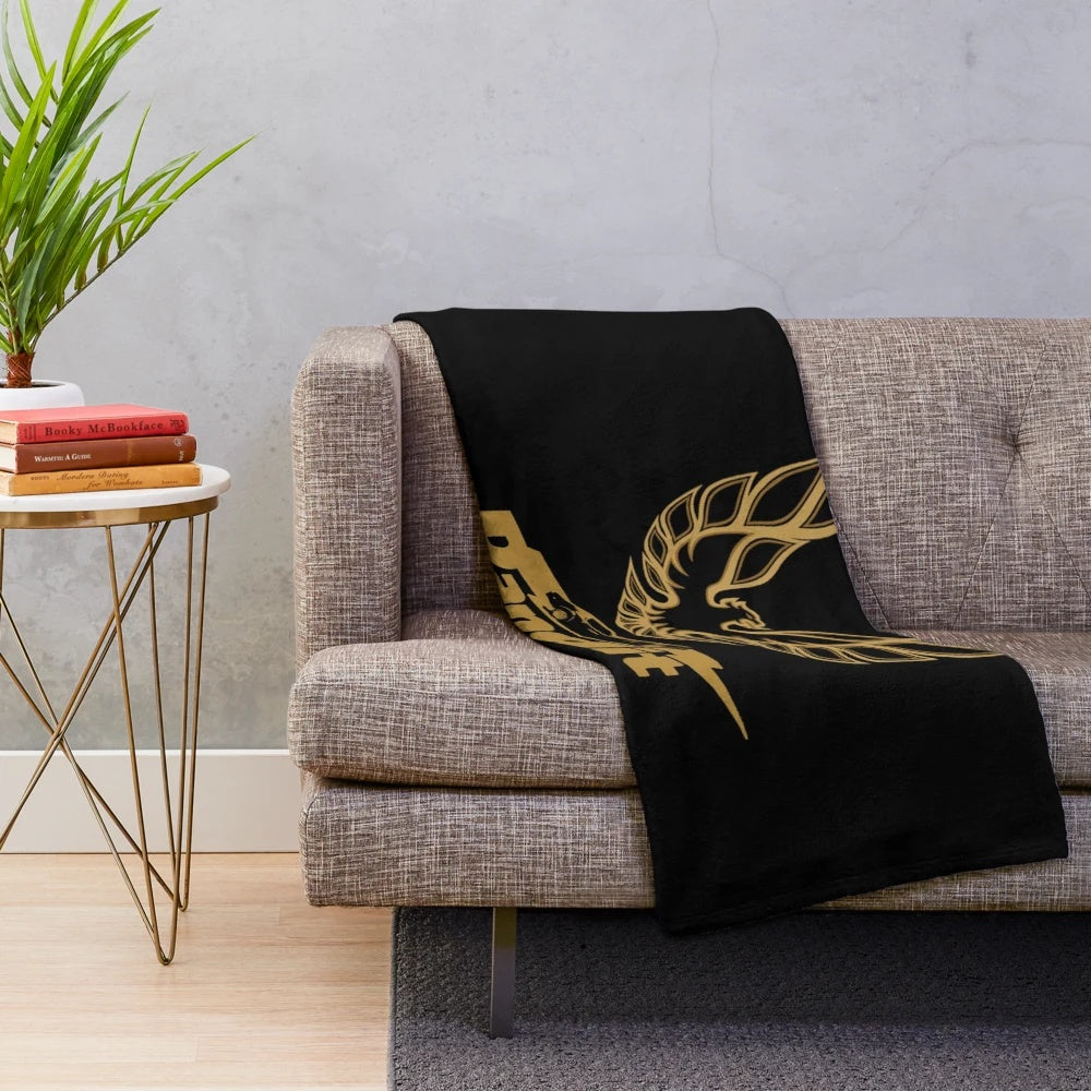 Plush blanket featuring the iconic 1977 Pontiac Firebird Trans Am from the movie Smokey and the Bandit
