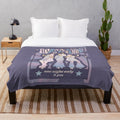 Retro 60s 70s psychedelic plush blanket featuring Donna and the Dynamos