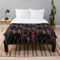 Retro 90's inspired plush blanket featuring Zak Bagans design