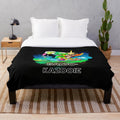 Banjo Kazooie inspired plush blanket featuring characters from the classic video game