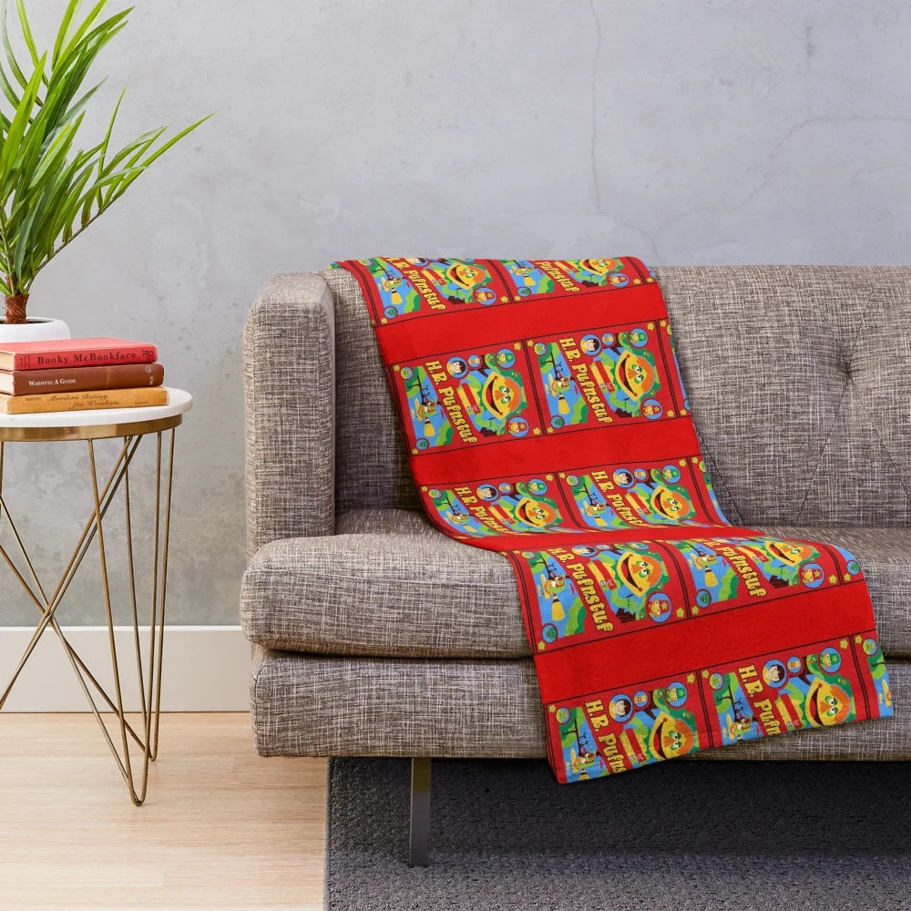 Retro H.R. Pufnstuf inspired plush throw blanket