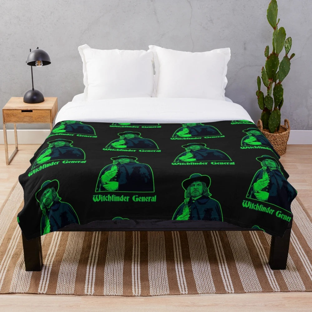 Retro horror movie inspired plush blanket