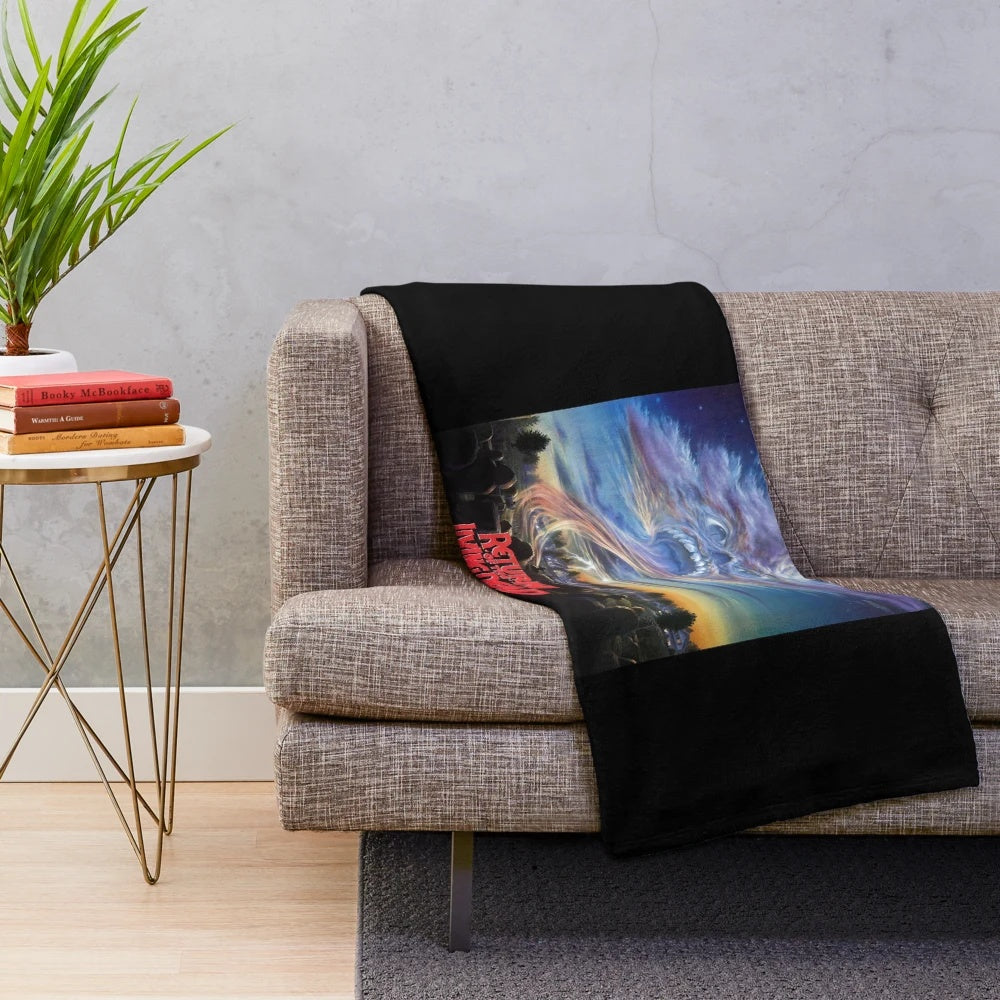 Retro horror movie plush blanket inspired by Return of the Living Dead Part II