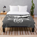 Soft and cozy 65 Mustang Coupe plush blanket