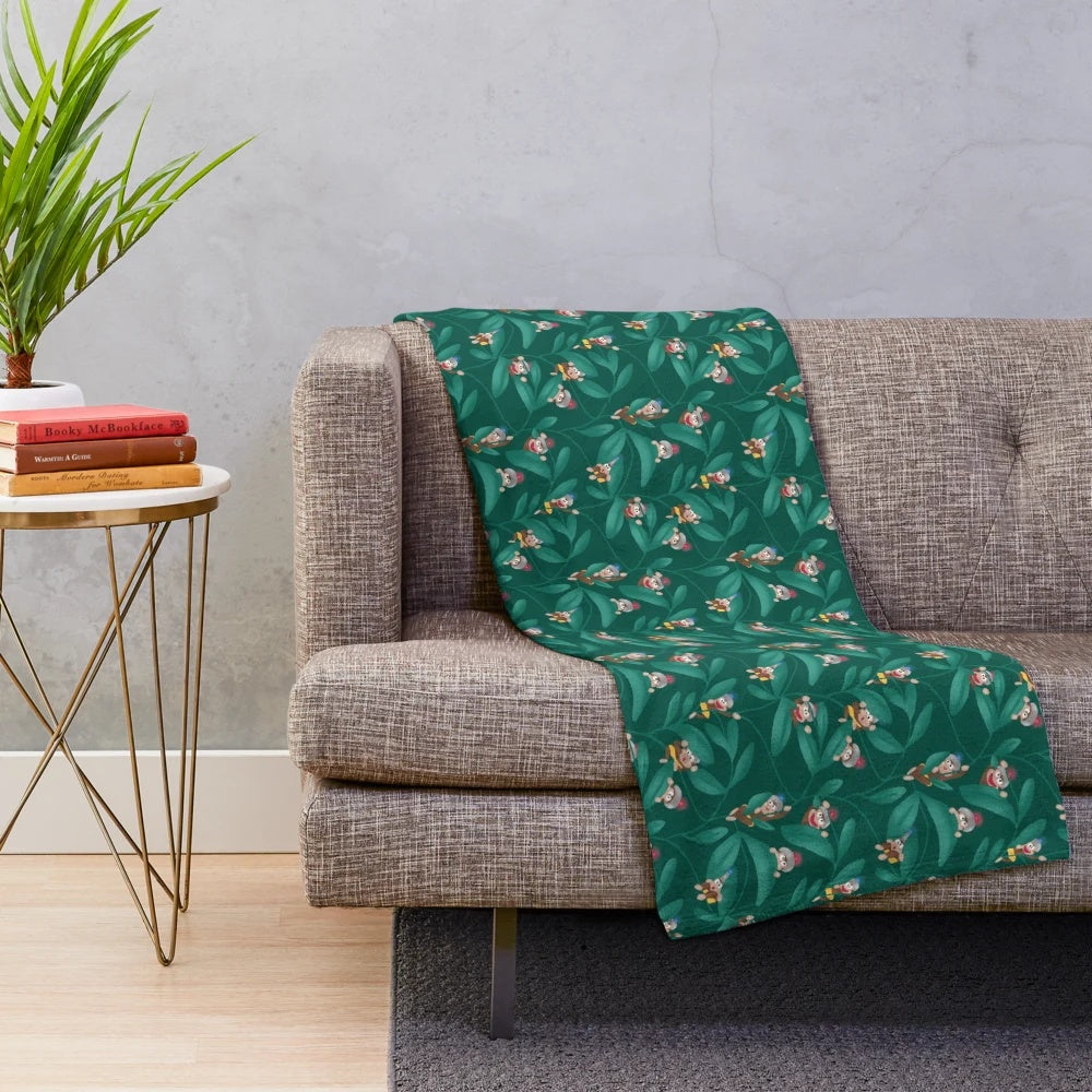 Ape-themed plush blanket with a retro gaming-inspired design