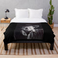 Black and white plush blanket featuring Australian singer-songwriter Slim Dusty