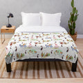 Retro-inspired Mary Poppins plush blanket featuring a vintage-style pattern