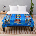 Retro Megaman 3 inspired plush blanket featuring the classic stage select screen