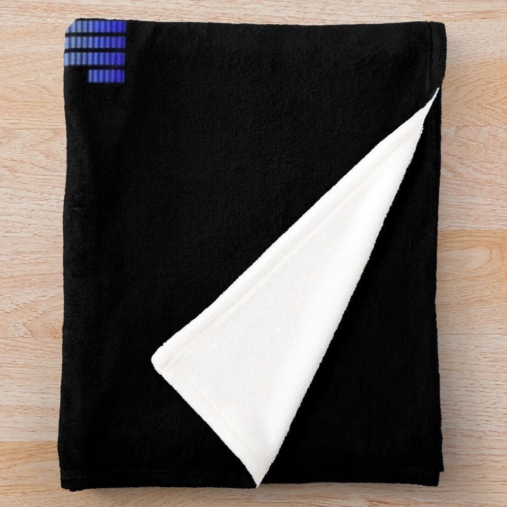Motown-inspired plush blanket with musical elements