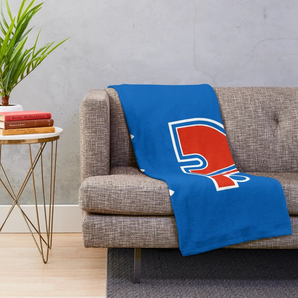 Vintage Nordiques Hockey Plush Blanket